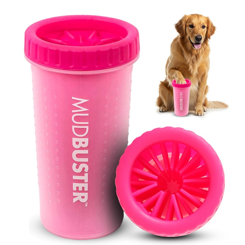 Dexas MudBuster Portable Dog Paw Cleaner, Pink Large Pet Supplies and Accessories - Image 1